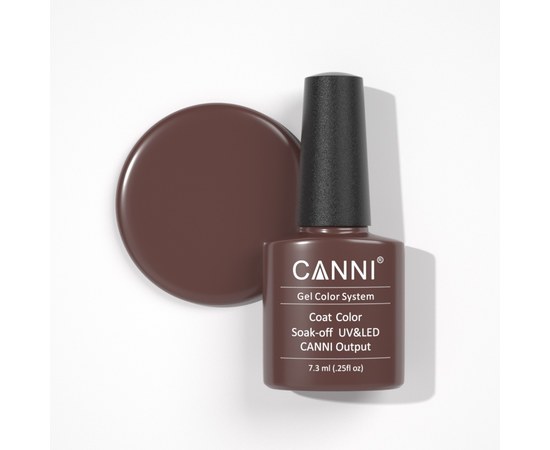 Изображение  Gel polish CANNI 171 brown-chocolate, 7.3 ml, Volume (ml, g): 44992, Color No.: 171