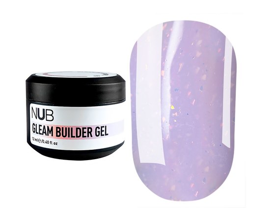 Изображение  Biller-gel for modeling nails with yucca flakes NUB Gleam Builder Gel №04, 12ml, Volume (ml, g): 12, Color: 4