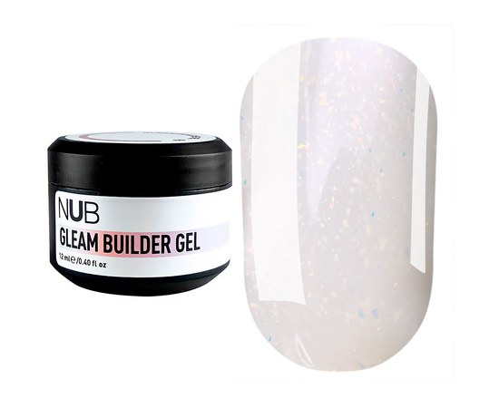Зображення  Білдер-гель для моделювання нігтів з пластівцями юккі NUB Gleam Builder Gel №05, 12мл, Об'єм (мл, г): 12, Цвет №: 05