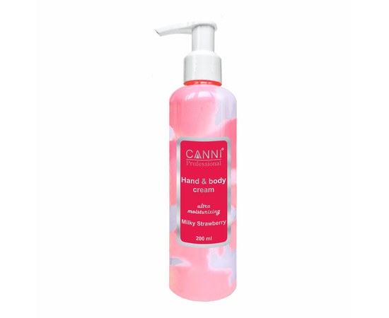 Изображение  Ultra-moisturizing cream for hands and body CANNI Hand&Body cream strawberries with cream, 200 ml