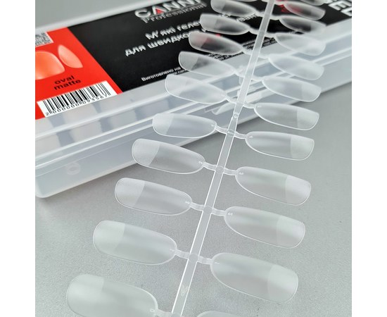 Изображение 2 Гелевые типсы для быстрого наращивания CANNI Soft Oval матовые, 240 шт
