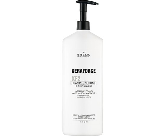Изображение  Hair shampoo restoration, cleansing, moisturizing Brelil Keraforce KF2 Sublime Shampoo, 1000 ml