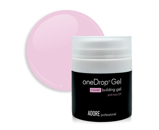 Изображение  Nail extension gel Adore One Drop Gel No. 01 pink kiss, 30 ml, Volume (ml, g): 30, Color No.: 1