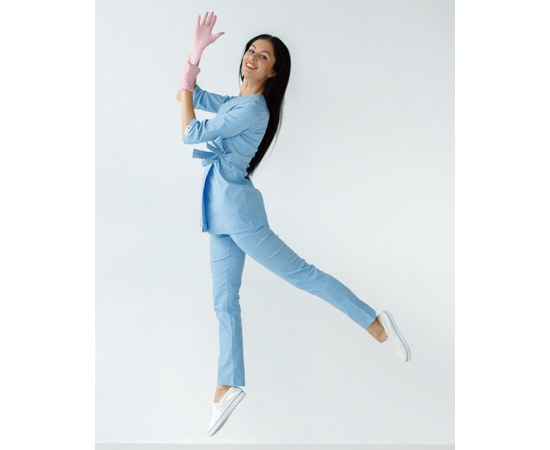 Изображение  Medical suit women's Shanghai blue p. 44, "WHITE COAT" 139-333-704, Size: 44, Color: blue light