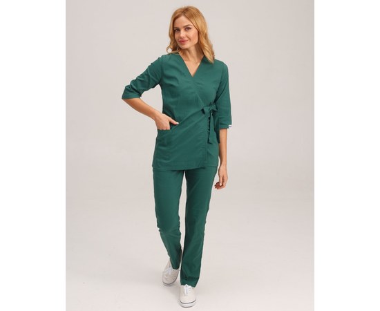 Изображение  Medical suit women's Shanghai green p. 54, "WHITE COAT" 139-350-704, Size: 54, Color: green