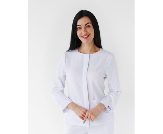 Изображение 7 Medical suit women's Jacqueline white (Viscose "Elite") p. 54, "WHITE COAT" 440-324-927, Size: 54, Color: white