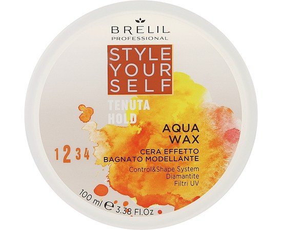 Изображение  Modeling hair wax Brelil Style Yourself Hold Aqua Wax, 100 ml