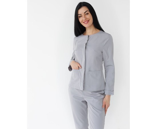 Изображение 7 Medical suit women's Jacqueline gray (Viscose "Elite") p. 54, "WHITE COAT" 440-328-927, Size: 54, Color: grey