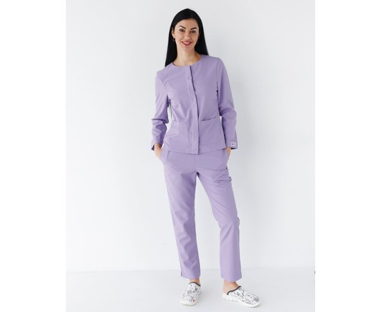 Изображение  Medical suit women's Jacqueline lavender (Viscose "Elite") p. 52, "WHITE COAT" 440-353-927, Size: 52, Color: lavender