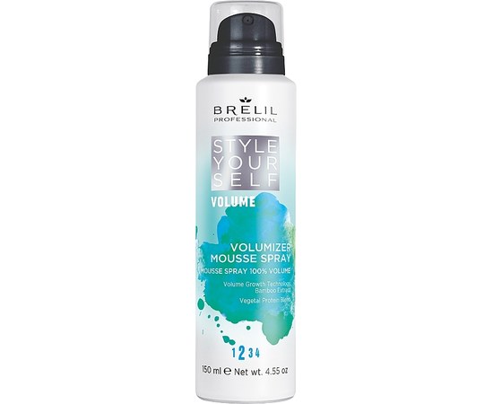 Изображение  Спрей-мусс для объема волос Brelil Style Yourself Volume Volumizer Mousse Spray, 150 мл