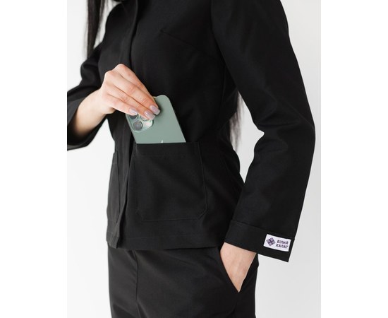 Изображение 5 Medical suit women's Jacqueline black (Viscose "Elite") p. 50, "WHITE COAT" 440-321-927, Size: 50, Color: black