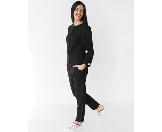 Изображение 2 Medical suit women's Jacqueline black (Viscose "Elite") p. 52, "WHITE COAT" 440-321-927, Size: 52, Color: black