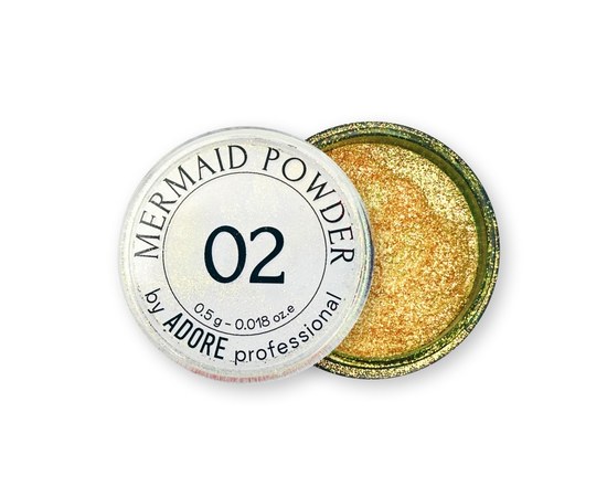 Изображение  Chameleon powder for nails Adore Mermaid Powder No. 02, 0.5 g, Volume (ml, g): 0.5, Color No.: 2