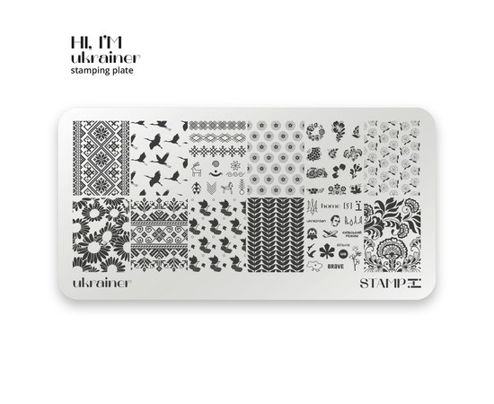 Изображение  Stamping plate Adore Stamp It Ukrainer Ukrainian prints