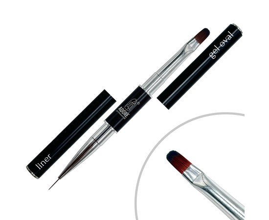 Изображение  Double-sided gel brush Adore Gel Oval&Liner No. 7