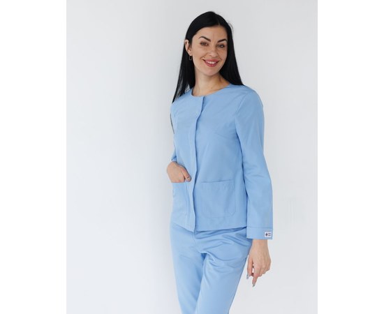 Изображение 3 Medical suit women's Jacqueline blue (Viscose "Elite") p. 48, "WHITE COAT" 440-333-927, Size: 48, Color: blue light