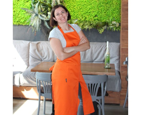 Изображение 2 Long apron with cut orange Nibano 2143.OR