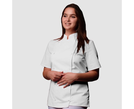 Изображение  Women's coat short sleeve white XL Nibano 4100.WH.XL, Size: XL, Color: white