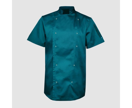 Изображение  Coat unisex short sleeve dark turquoise L Nibano 4102.TL.L, Size: L, Color: dark turquoise