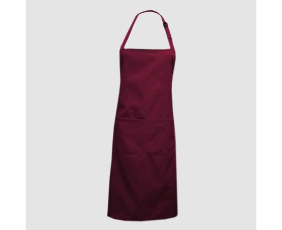 Изображение  Classic Waterproof apron with pockets burgundy Nibano 2023.BU-0