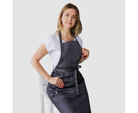 Изображение  Classic Waterproof apron with pockets dark gray Nibano 2023.DG-0