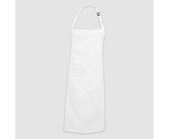 Изображение  Classic Waterproof apron with pockets white Nibano 2023.WH-0