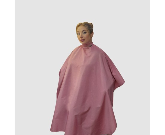 Изображение  Hairdressing cape ash rose (Buttons) waterproof Nibano 4901.RG