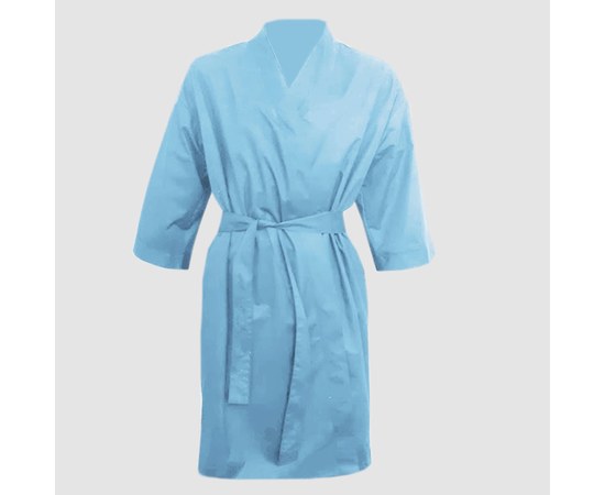 Изображение  Защитный халат-кимоно светло-голубой водонепроницаемый р. M-L Nibano 4904.ABML, Размер: M-L, Цвет: светло-голубой