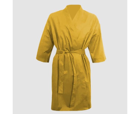 Изображение  Защитный халат-кимоно горчица водонепроницаемый р. M-L Nibano 4904.MUML, Размер: M-L, Цвет: горчица