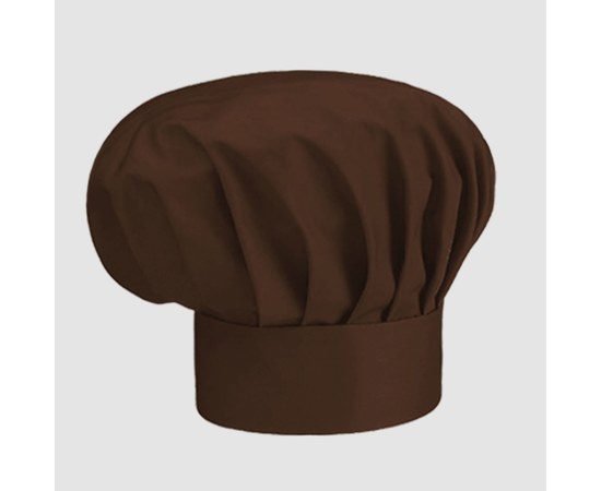 Зображення  Шапка шеф-кухаря коричнева Nibano 6600.BR-0, Колір: коричневий