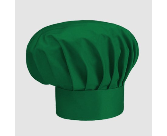 Зображення  Шапка шеф-кухаря зелена Nibano 6600.KG-0, Колір: зелений
