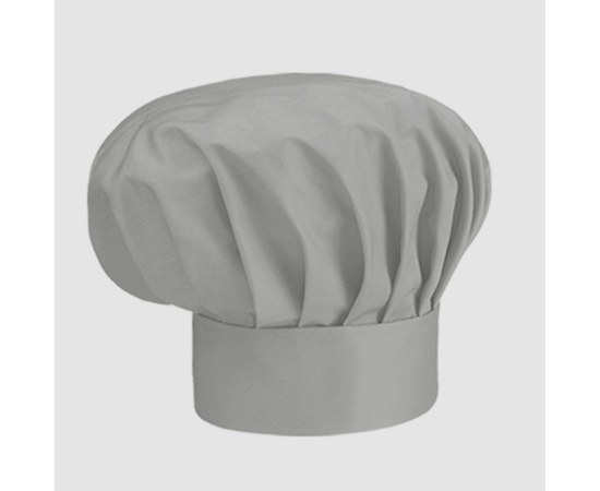 Зображення  Шапка шеф-кухаря світло-сіра Nibano 6600.LG-0, Колір: світло-сірий
