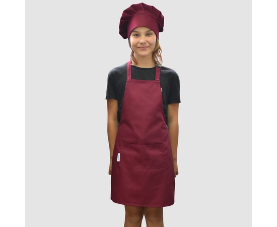 Изображение  Children's apron burgundy 2-6 years Nibano 2083.BU-0