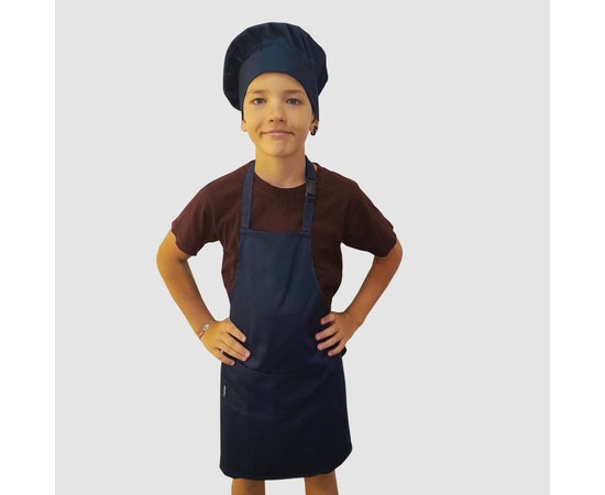 Изображение  Children's apron dark blue 7-10 years old Nibano 2093.NA-1