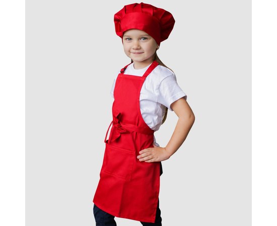 Изображение  Children's apron red 2-6 years Nibano 2083.RE-0