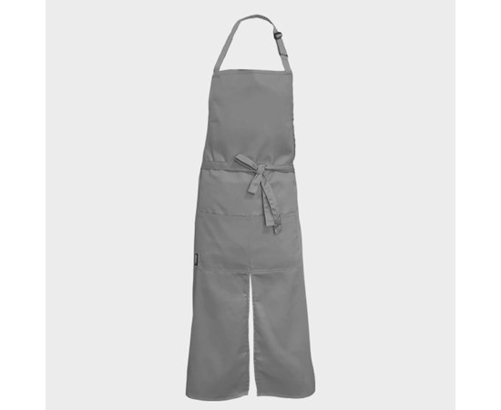 Изображение  Long apron with cut gray Nibano 2143.GR-0