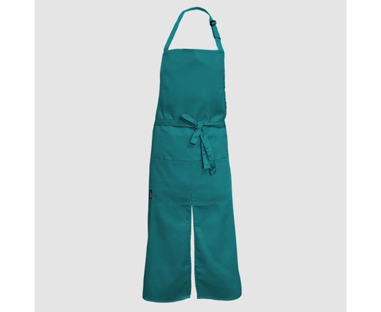 Изображение  Long apron with cut dark turquoise Nibano 2143.TL-0