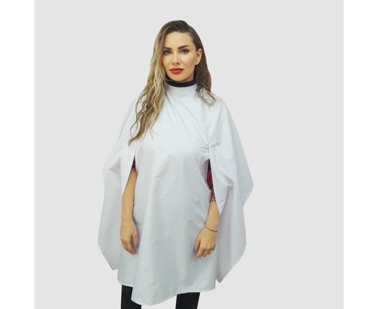 Изображение  Cape with slits Madrid white (Buttons) waterproof Nibano 4903.WH-0