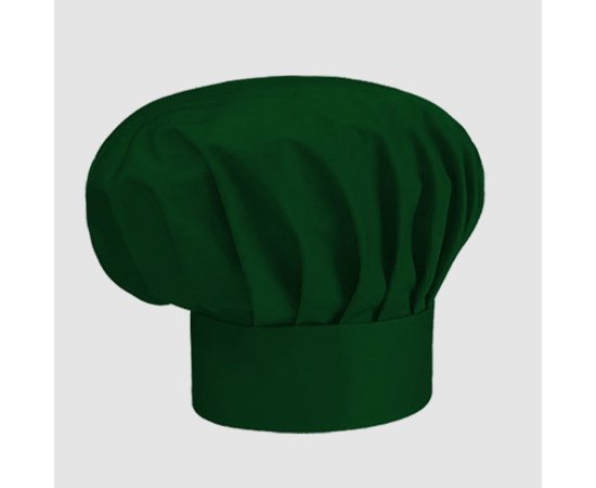 Зображення  Дитяча шапка шеф-кухаря темно-зелена Nibano 6610.BG-0, Колір: темно-зелений