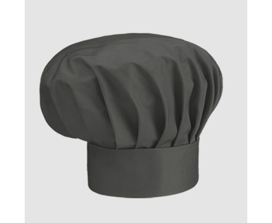 Зображення  Дитяча шапка шеф-кухаря темно-сіра Nibano 6610.DG-0, Колір: темно-сірий