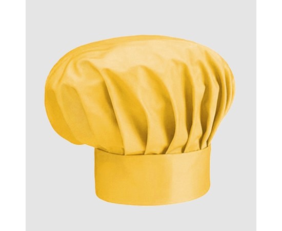 Зображення  Шапка шеф-кухаря жовта Nibano 6600.WO-0, Колір: жовтий
