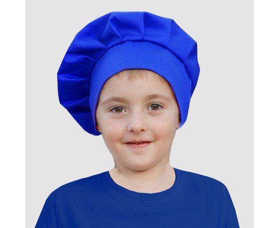 Изображение  Детская шапка шеф-повара синя Nibano 6610.RB-0, Цвет: синий