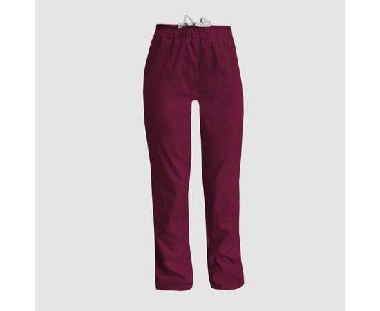 Изображение  Women's trousers for beauty salons burgundy 2XL Nibano 3008.BU-5