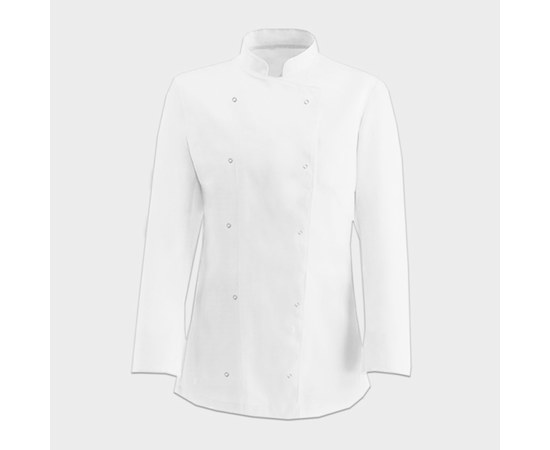 Изображение  Women's coat long sleeve white 2XL Nibano 4101.WH-5
