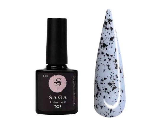 Изображение  Top without a sticky layer with flakes Saga 8 ml, No. 5