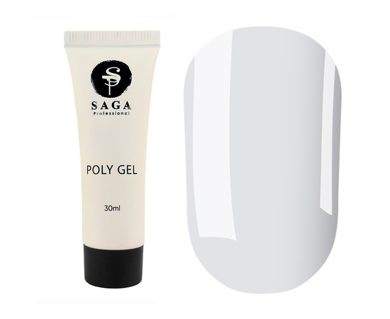 Зображення  Полігель Saga Poly Gel (новий дизайн) № 01 прозорий, 30 мл, Об'єм (мл, г): 30, Цвет №: 01