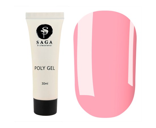 Изображение  Полигель Saga Poly Gel (новый дизайн) № 04 розовый, 30 мл, Объем (мл, г): 30, Цвет: 04