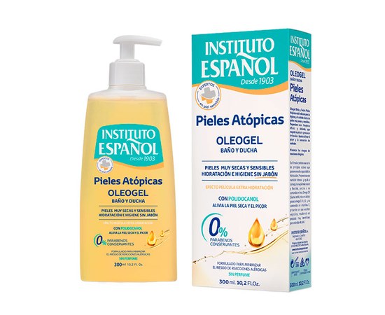 Изображение  Олеогель для душа Instituto Español Atopicas без мыла для чувствительной кожи, 300 мл