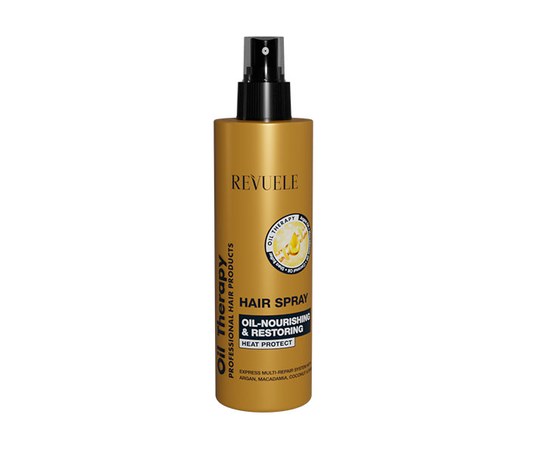 Зображення  Спрей для волосся Revuele Oil Therapy Живлення та розгладжування, 200 мл
