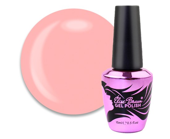 Изображение  Camouflage base for gel polish Elise Braun Cover Base No. 38 peach cream, 10 ml, Volume (ml, g): 15, Color No.: 38